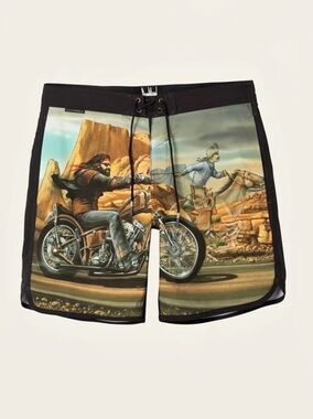 Loser Machine x David Mann Ghost Rider Board Shorts